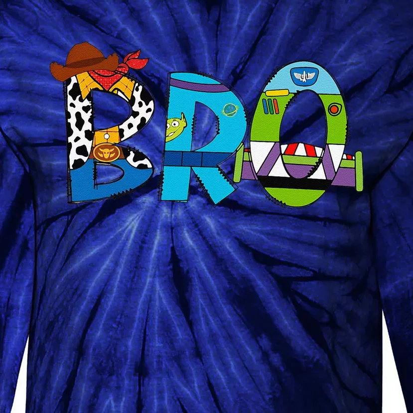 Toy Funny Story Mama Boy Mom Bro Brother MotherS Day Tie-Dye Long Sleeve Shirt