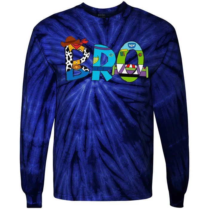 Toy Funny Story Mama Boy Mom Bro Brother MotherS Day Tie-Dye Long Sleeve Shirt