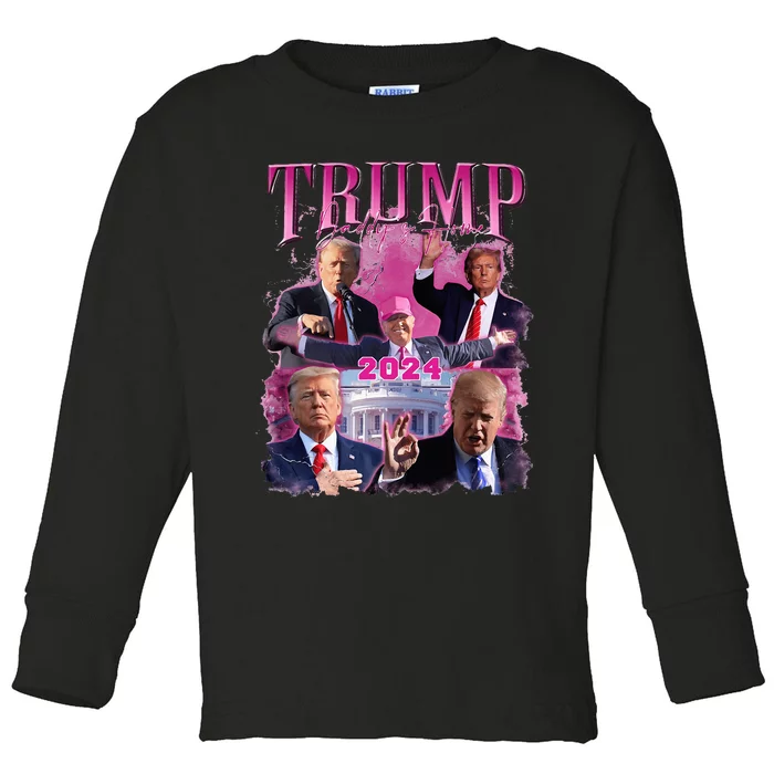 Teamsters For Trump 2024 Toddler Long Sleeve Shirt