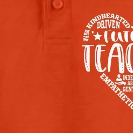 Typography Future Teacher Teaching Student Career Day Dry Zone Grid Performance Polo