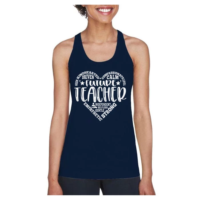 Typography Future Teacher Teaching Student Career Day Women's Racerback Tank