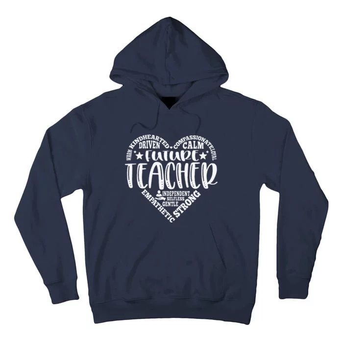 Typography Future Teacher Teaching Student Career Day Tall Hoodie