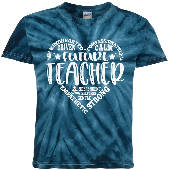 Typography Future Teacher Teaching Student Career Day Kids Tie-Dye T-Shirt