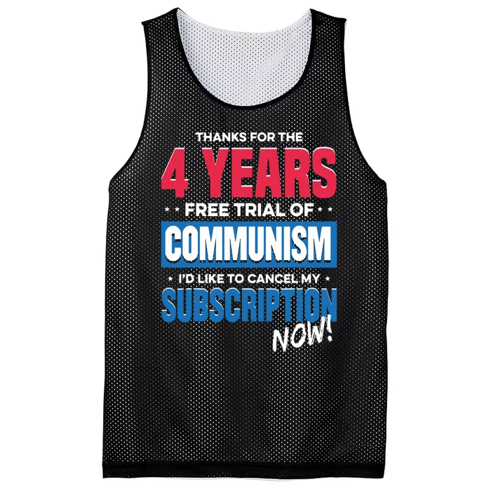 Thanks For The 4 Years Free Trial Of Communism ID Like Mesh Reversible Basketball Jersey Tank