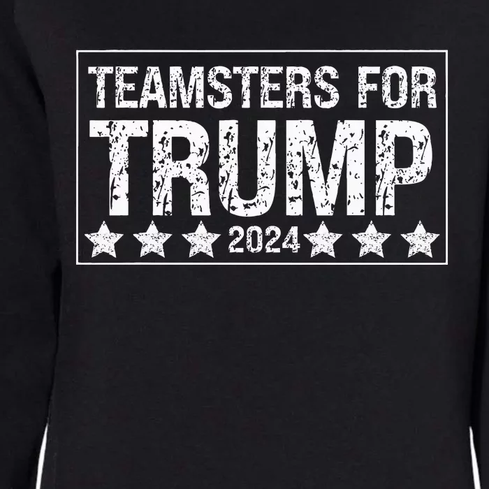 Teamsters For Trump 2024 Womens California Wash Sweatshirt