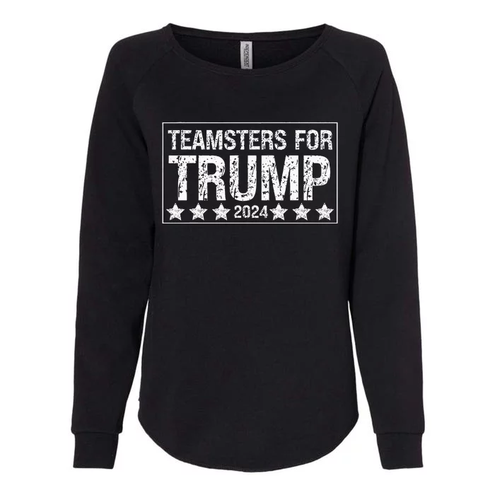 Teamsters For Trump 2024 Womens California Wash Sweatshirt