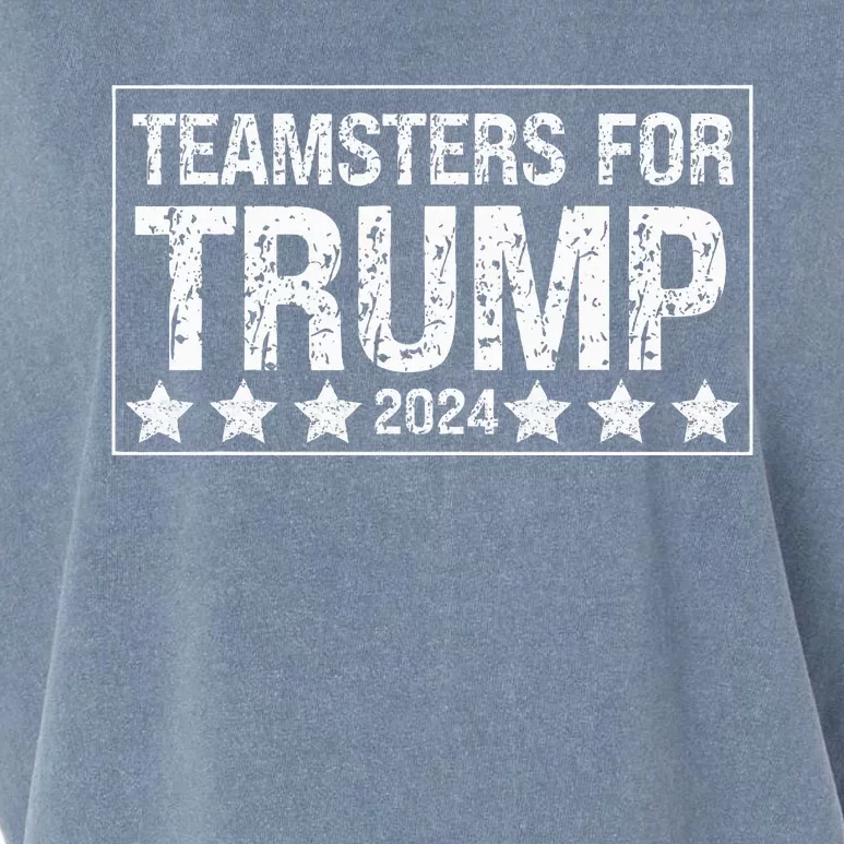 Teamsters For Trump 2024 Garment-Dyed Women's Muscle Tee