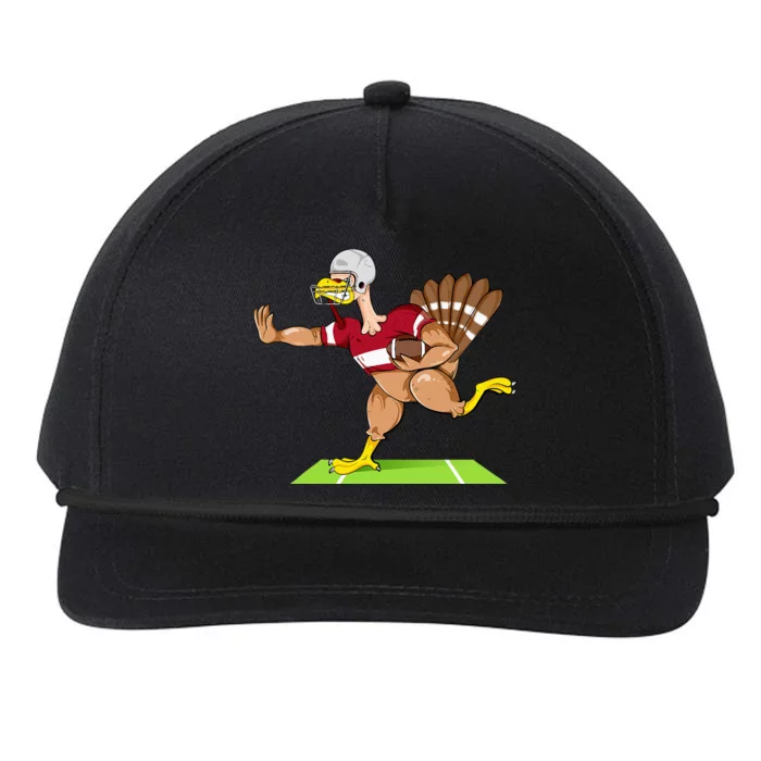 Thanksgiving Football Turkey Player Funny Snapback Five-Panel Rope Hat