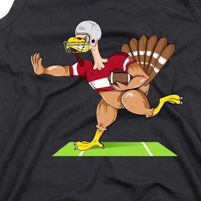 Thanksgiving Football Turkey Player Funny Tank Top