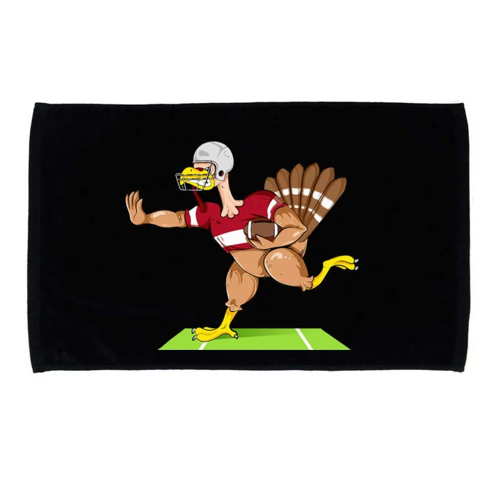 Thanksgiving Football Turkey Player Funny Microfiber Hand Towel