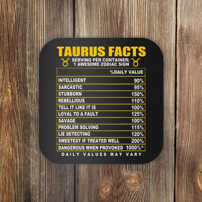 Taurus Facts Coaster