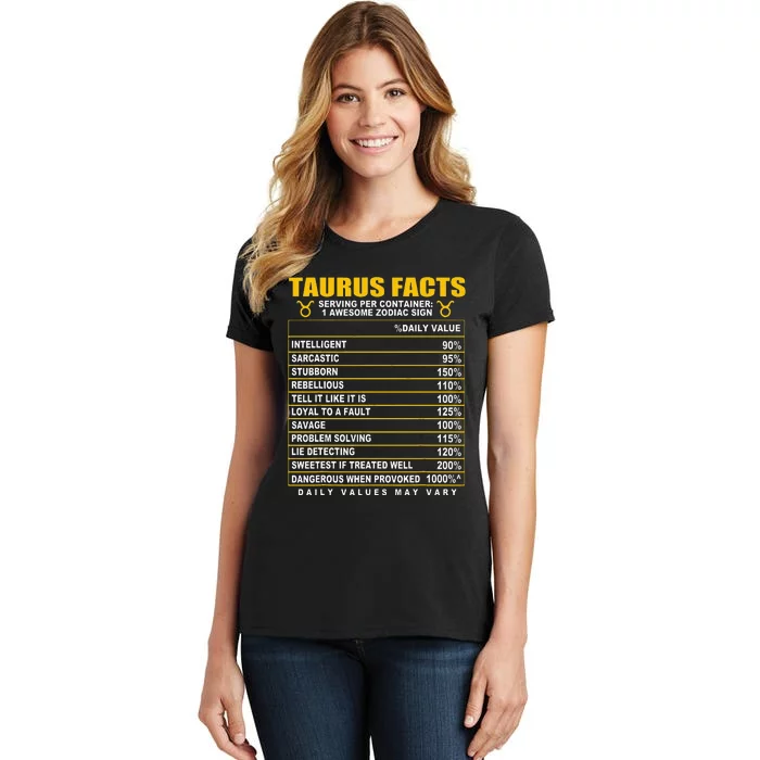 Taurus Facts Women's T-Shirt