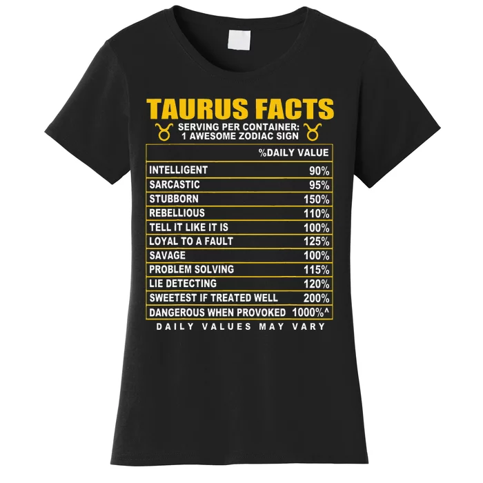 Taurus Facts Women's T-Shirt