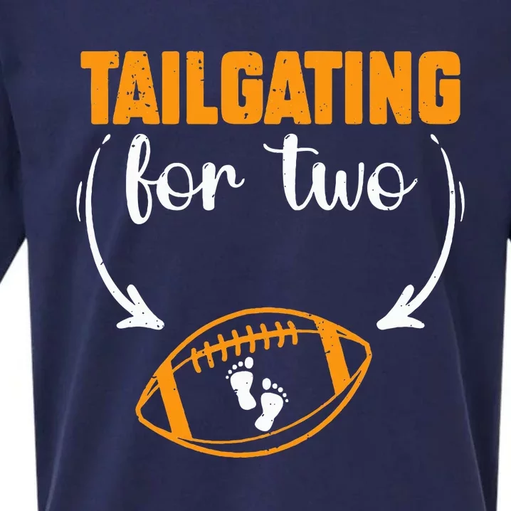 Tailgating For Two Football Thanksgiving Pregnancy Reveal Sueded Cloud Jersey T-Shirt