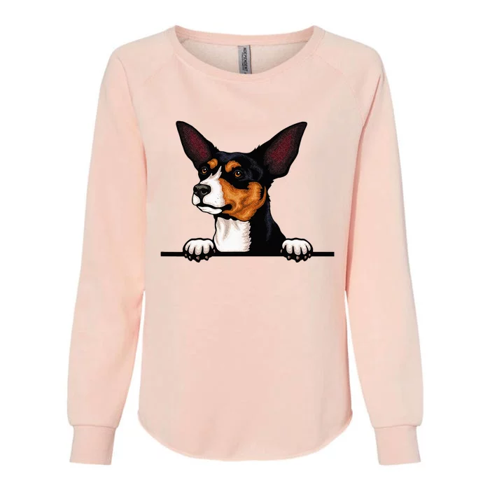 Toy Fox Terrier Dog Breed Popping Up Fun Fox Terrier Owner Womens California Wash Sweatshirt