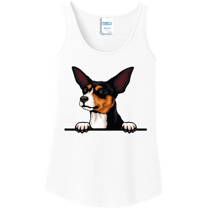 Toy Fox Terrier Dog Breed Popping Up Fun Fox Terrier Owner Ladies Essential Tank