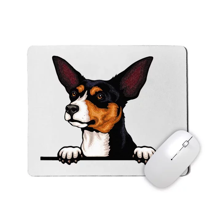 Toy Fox Terrier Dog Breed Popping Up Fun Fox Terrier Owner Mousepad