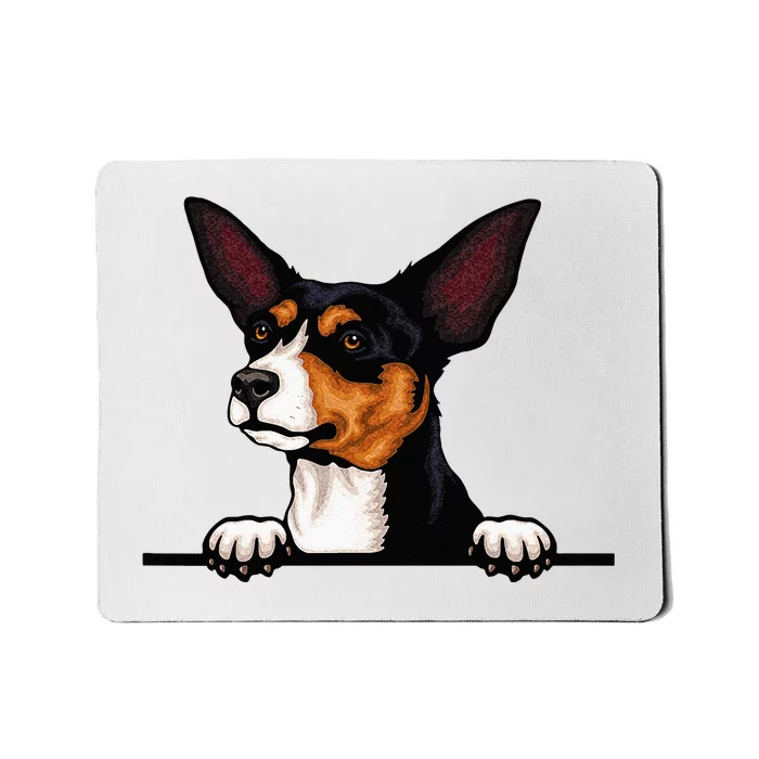 Toy Fox Terrier Dog Breed Popping Up Fun Fox Terrier Owner Mousepad