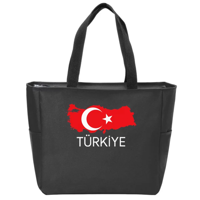 Turkey Flag Turkish Flag Turkey Map Harita Türkiye Zip Tote Bag