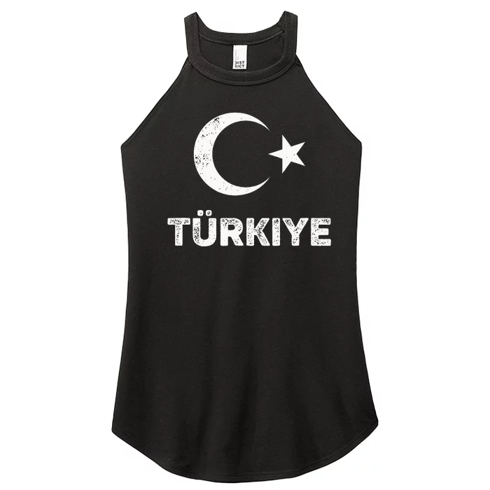 Turkish Flag Turk Bayragi Turkey Flag Turkiye Women’s Perfect Tri Rocker Tank