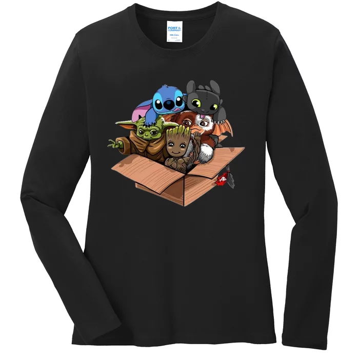 Toothless Friends Ladies Long Sleeve Shirt