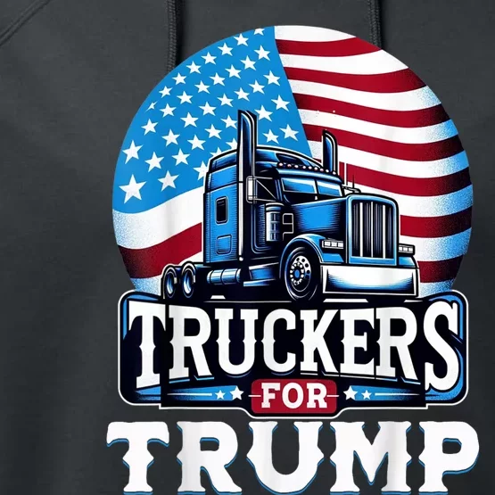 Truckers For Trump Performance Fleece Hoodie