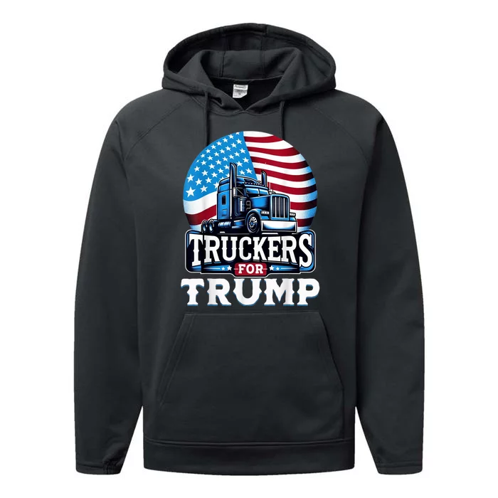 Truckers For Trump Performance Fleece Hoodie