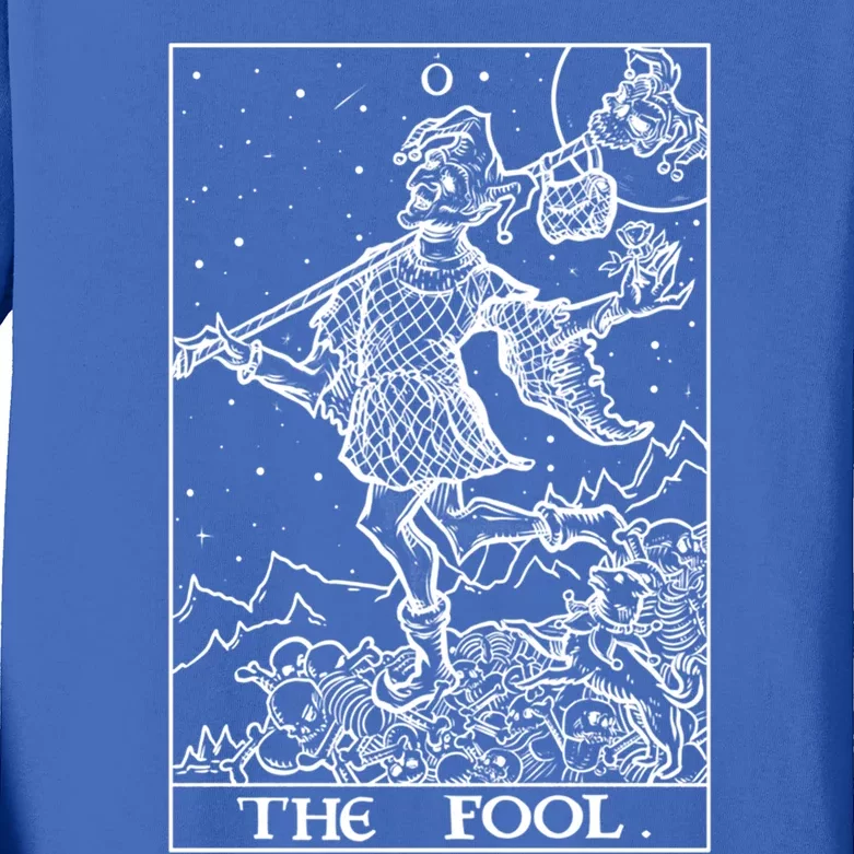 The Fool Tarot Card Halloween Gothic Clothing Court Jester Cute Gift Kids Long Sleeve Shirt