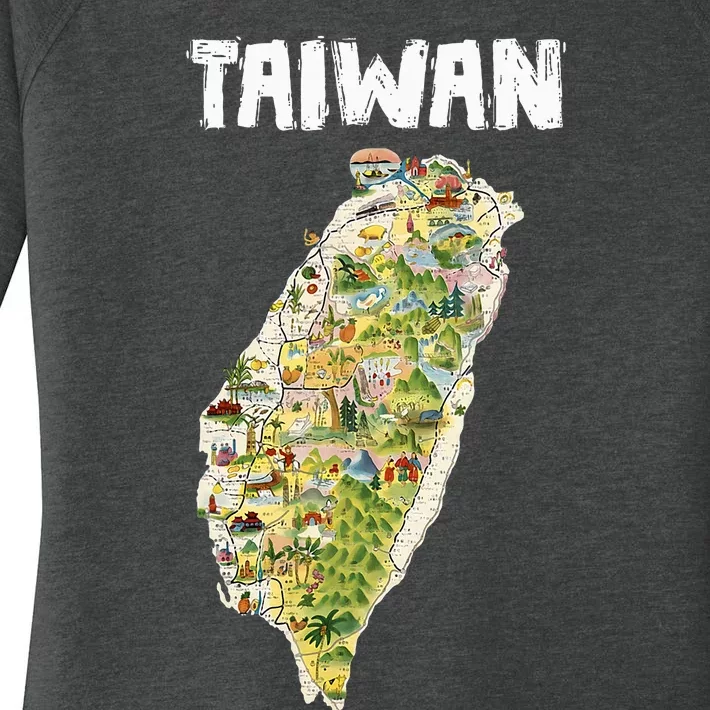 Taiwan Flag Taiwanese Flag Taiwan Women's Perfect Tri Tunic Long Sleeve Shirt