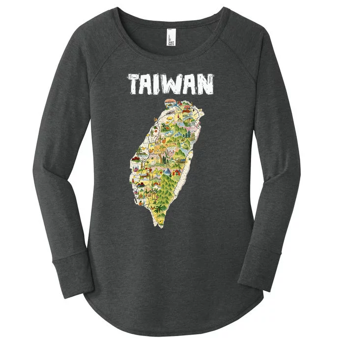 Taiwan Flag Taiwanese Flag Taiwan Women's Perfect Tri Tunic Long Sleeve Shirt