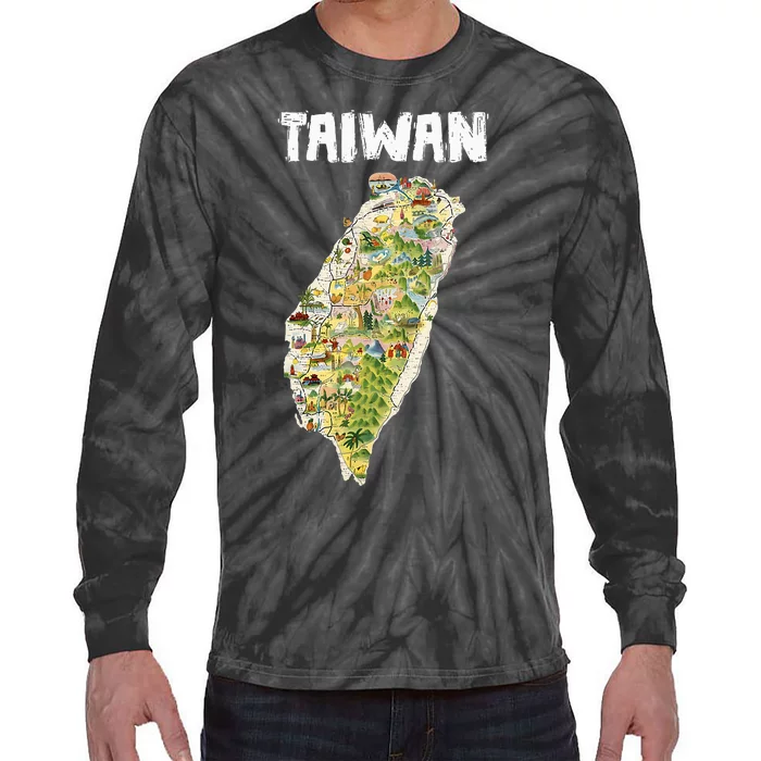 Taiwan Flag Taiwanese Flag Taiwan Tie-Dye Long Sleeve Shirt