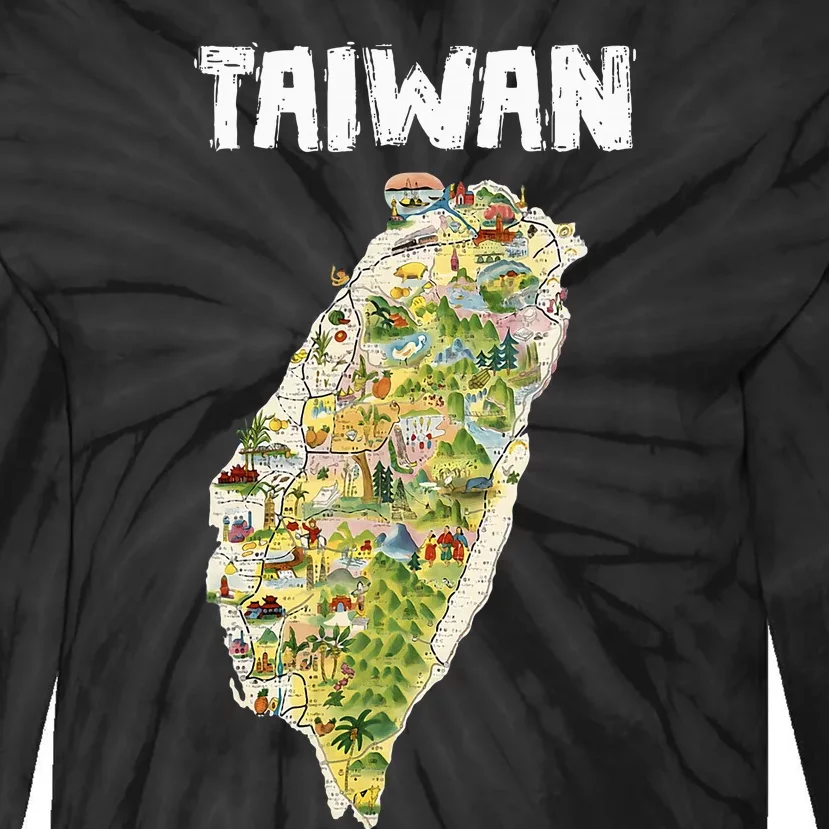 Taiwan Flag Taiwanese Flag Taiwan Tie-Dye Long Sleeve Shirt