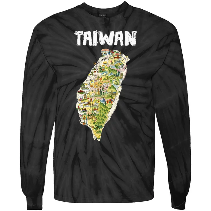 Taiwan Flag Taiwanese Flag Taiwan Tie-Dye Long Sleeve Shirt