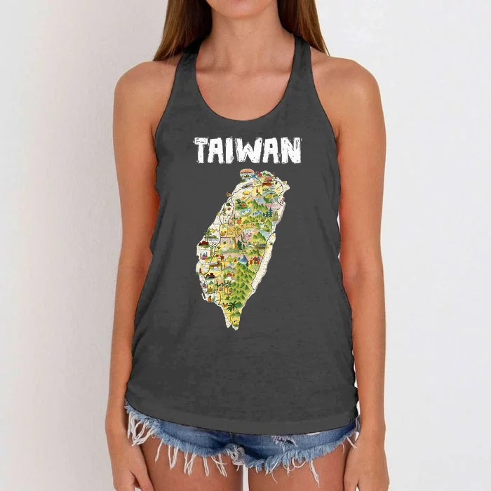 Taiwan Flag Taiwanese Flag Taiwan Women's Knotted Racerback Tank