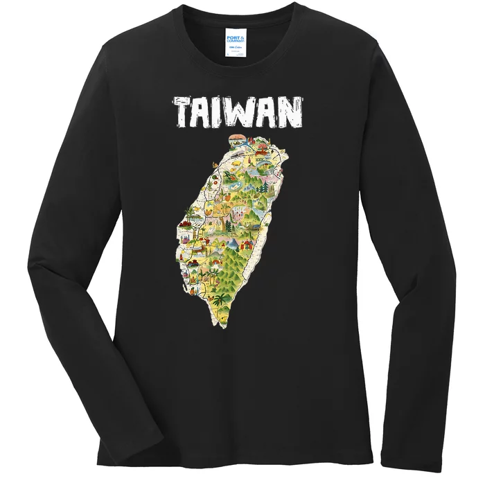 Taiwan Flag Taiwanese Flag Taiwan Ladies Long Sleeve Shirt