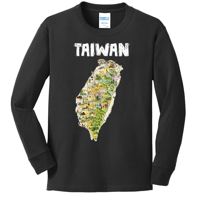 Taiwan Flag Taiwanese Flag Taiwan Kids Long Sleeve Shirt