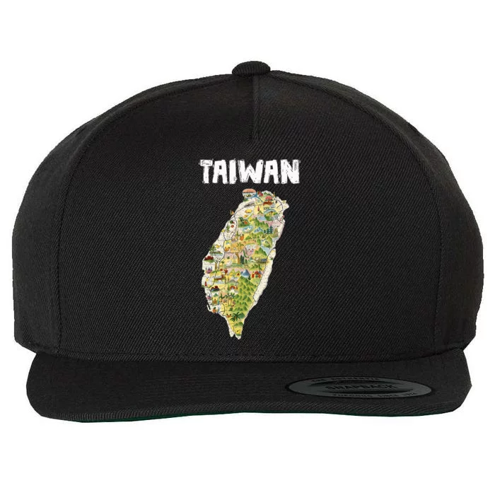 Taiwan Flag Taiwanese Flag Taiwan Wool Snapback Cap