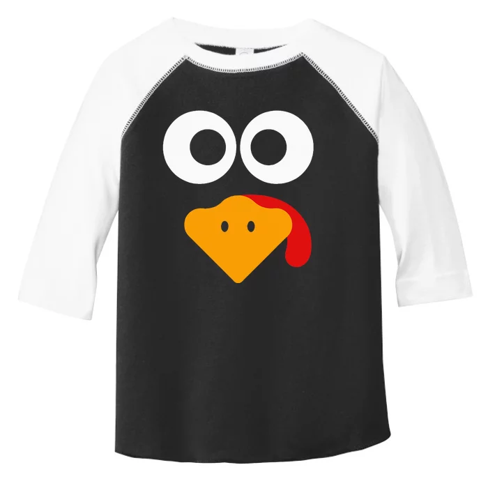 Turkey Face Thanksgiving Toddler Fine Jersey T-Shirt