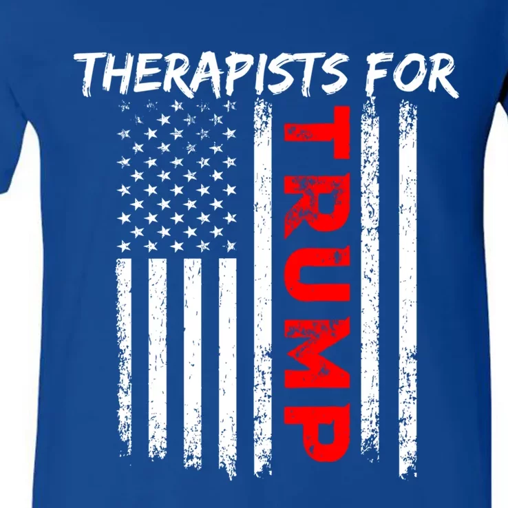 Therapists For Trump Take America Back Gift V-Neck T-Shirt