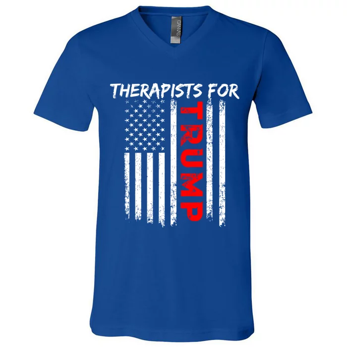 Therapists For Trump Take America Back Gift V-Neck T-Shirt