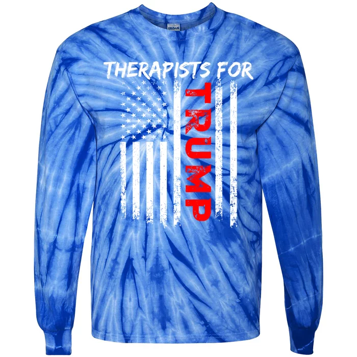 Therapists For Trump Take America Back Gift Tie-Dye Long Sleeve Shirt