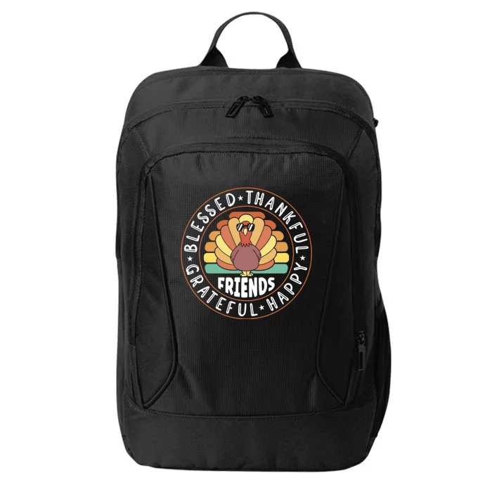 Thankful Friends Thanksgiving Friendsgiving Gift City Backpack