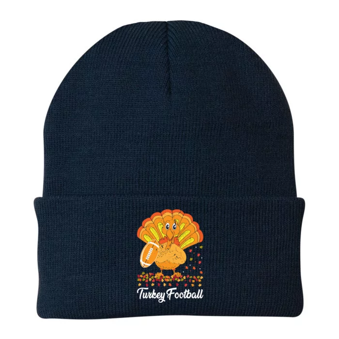 Turkey Football Turkey Football Ball Thanksgiving Sports Funny Gift Knit Cap Winter Beanie