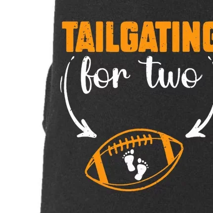 Tailgating For Two Football Thanksgiving Pregnancy Reveal Doggie 3-End Fleece Hoodie