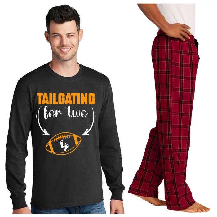 Tailgating For Two Football Thanksgiving Pregnancy Reveal Long Sleeve Pajama Set