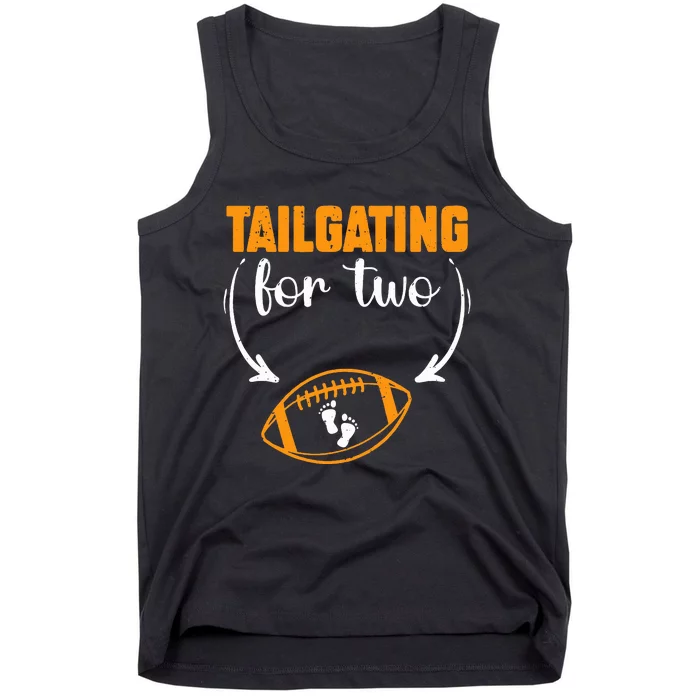 Tailgating For Two Football Thanksgiving Pregnancy Reveal Tank Top