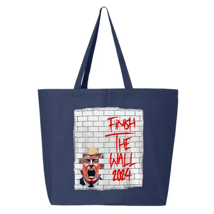 Trump Finish The Wall 2024 25L Jumbo Tote