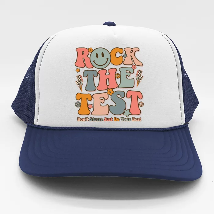 Testing For Teachers Test Day Teacher Rock The Test Trucker Hat