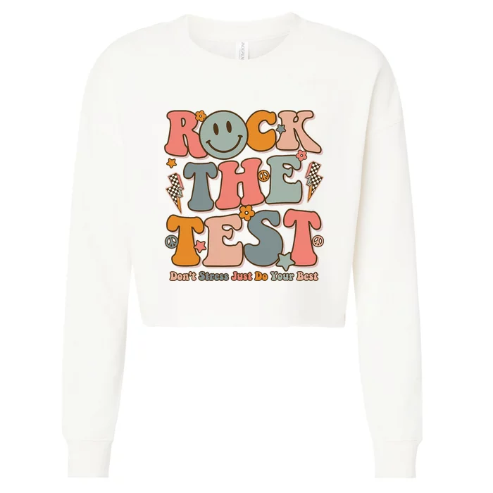 Testing For Teachers Test Day Teacher Rock The Test Cropped Pullover Crew