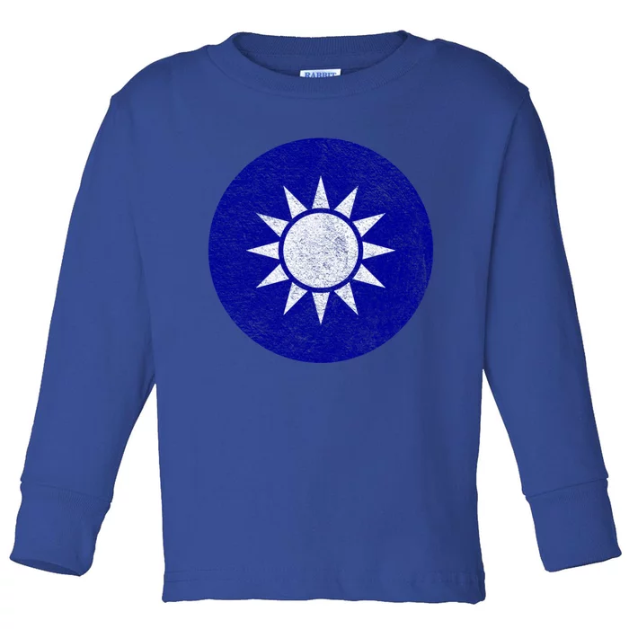 Taiwan Flag Taiwanese Emblem Roundel Taipei Gift Toddler Long Sleeve Shirt